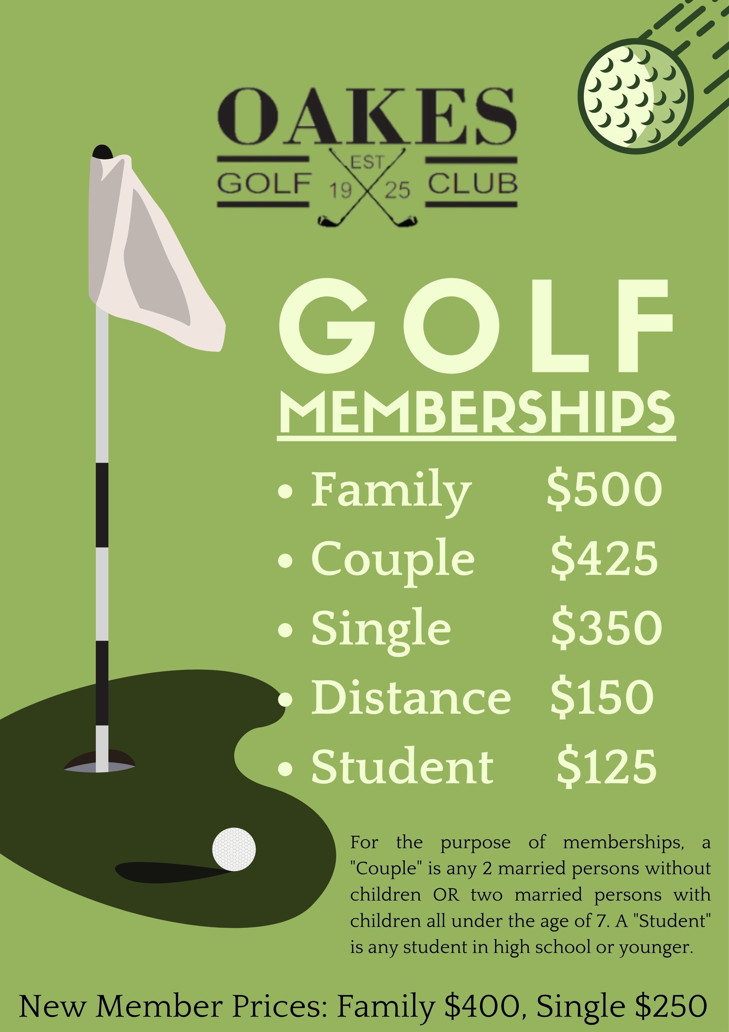 2022 Golf Memberships