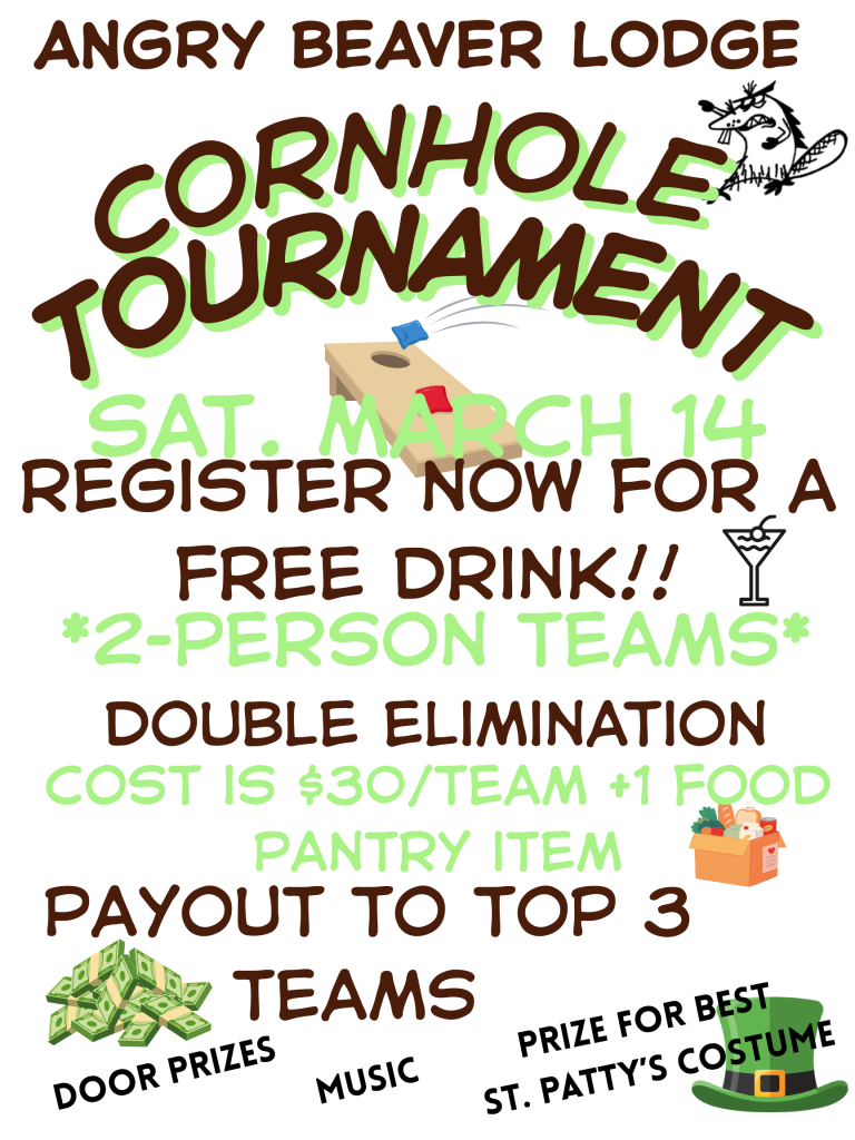 Angry Beaver Lodge Cornhole Tournament