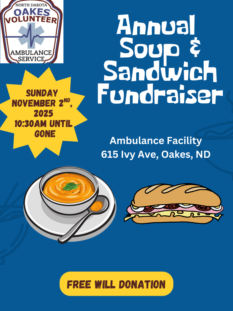 Oakes Ambulance Soup & Sandwich Fundraiser