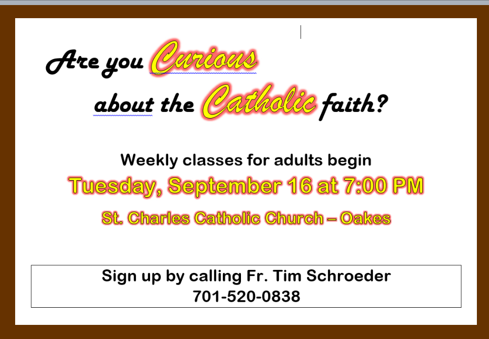 Catholic Adult Classes