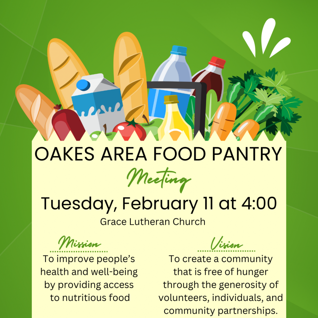 Oakes Area Food Pantry Meeting