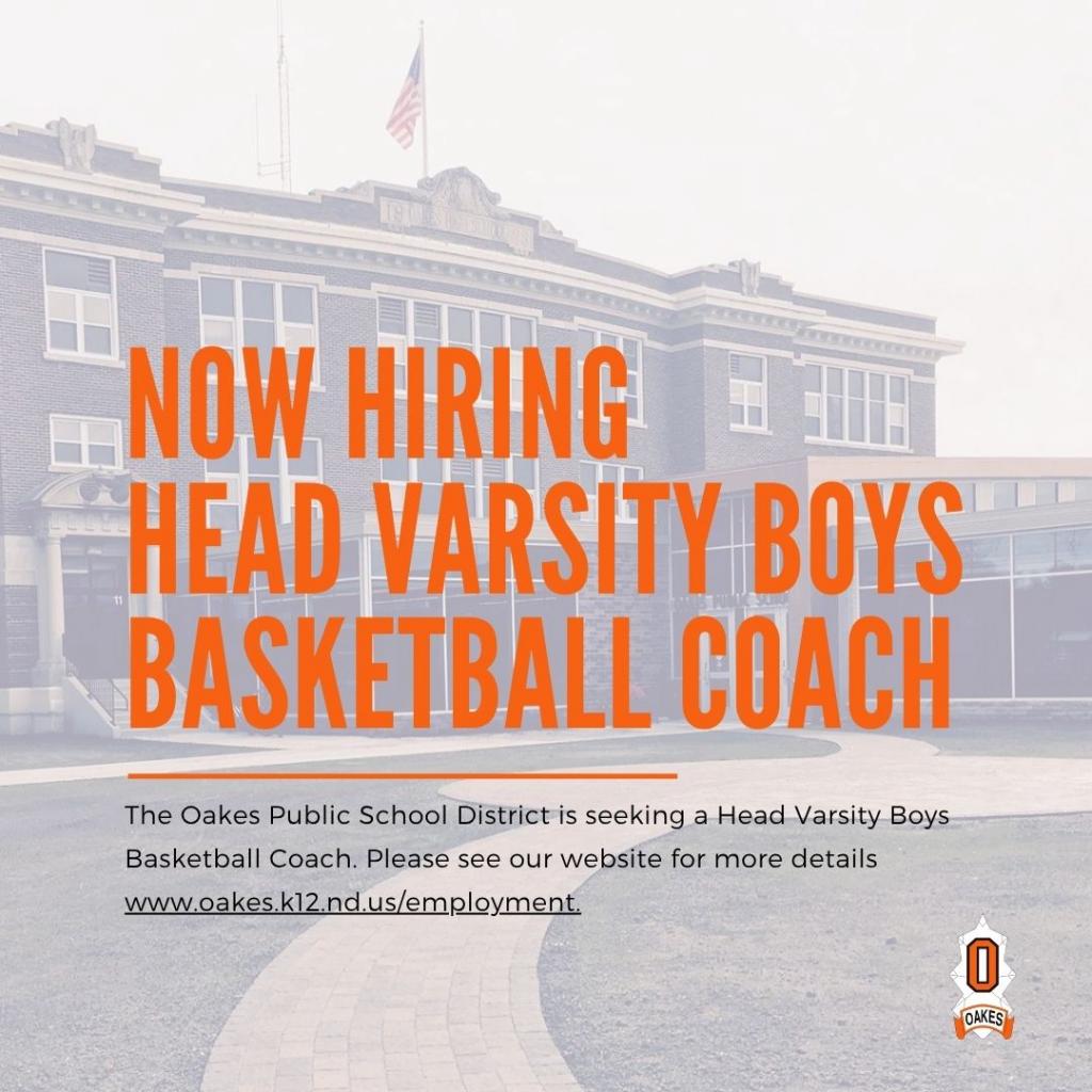 Head Varsity Boys Basketball Coach at Oakes Public Schools