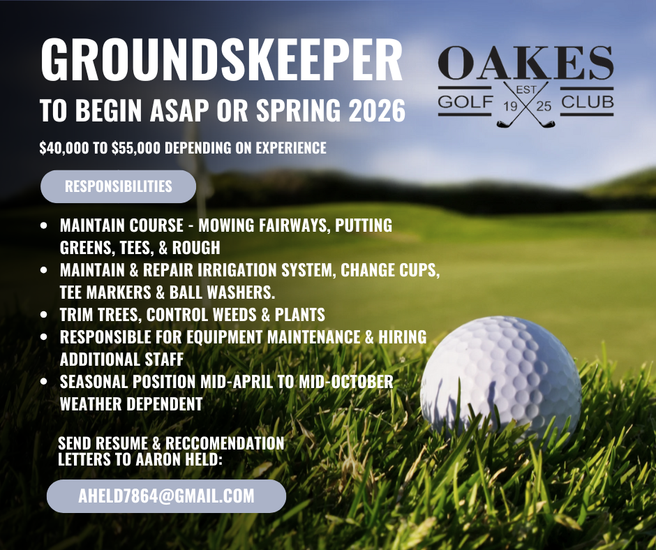 Groundskeeper at Oakes Golf Club