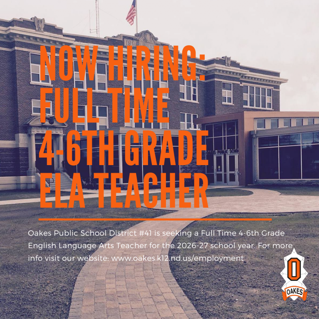 4th-6th Grade English Language Arts Teacher at Oakes Elementary School