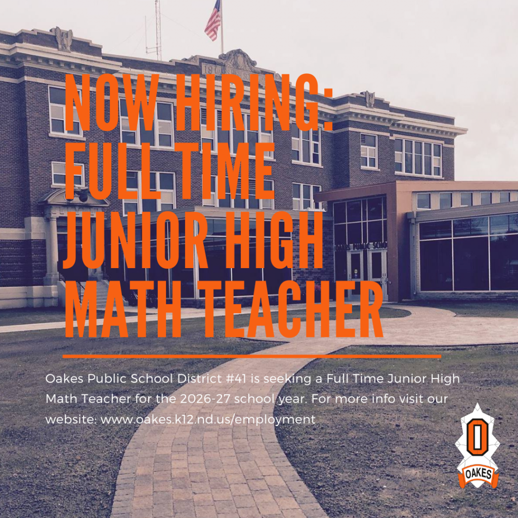 Junior High Math Teacher at Oakes High School