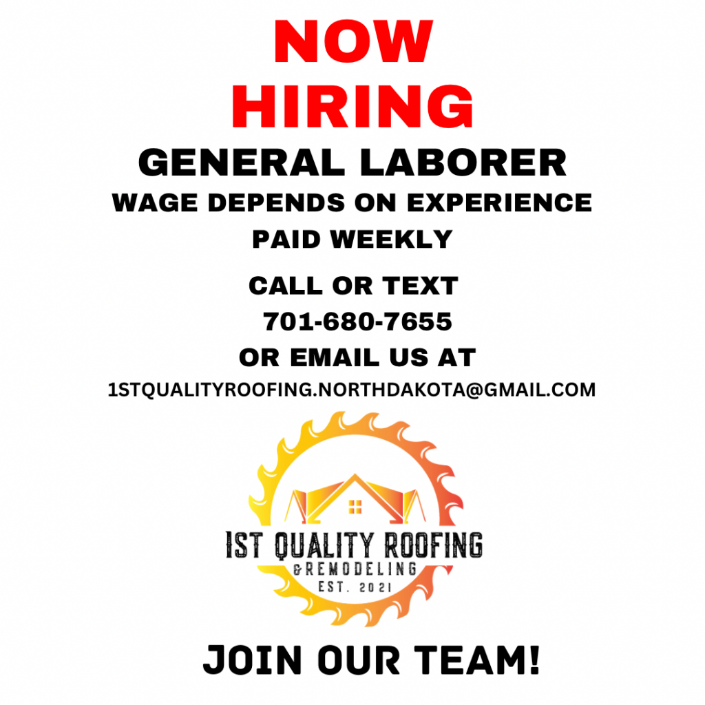 General Laborer at 1st Quality Roofing