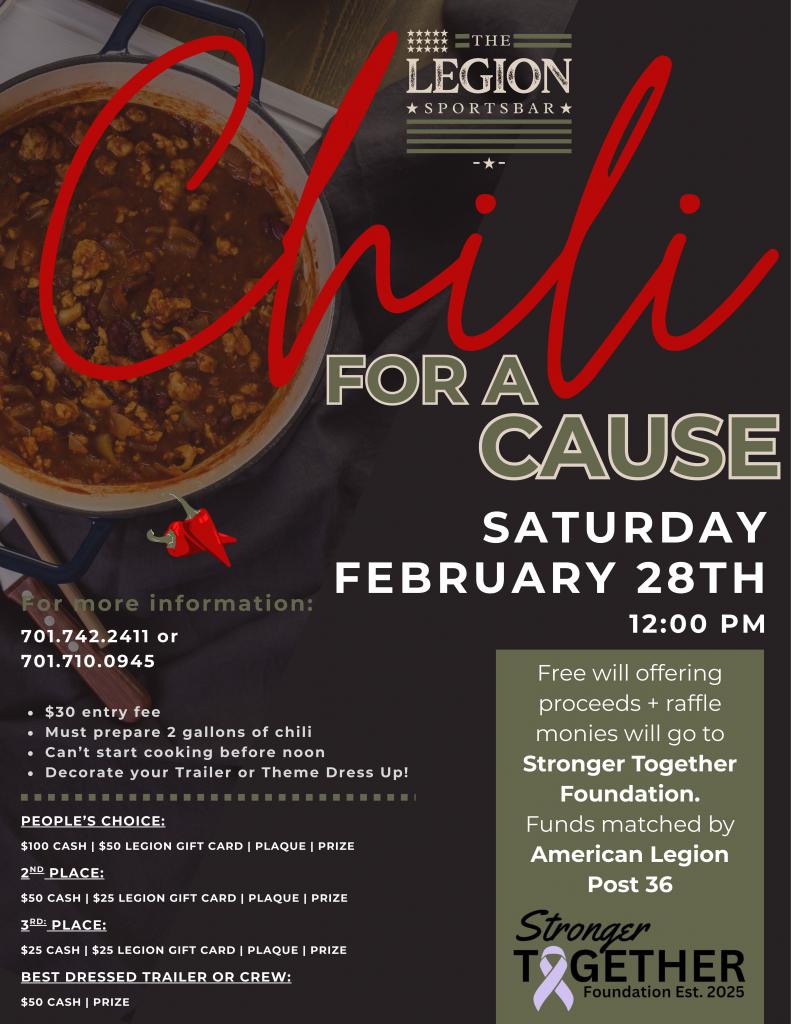 Legion Sportsbar & Stronger Together Chili Contest