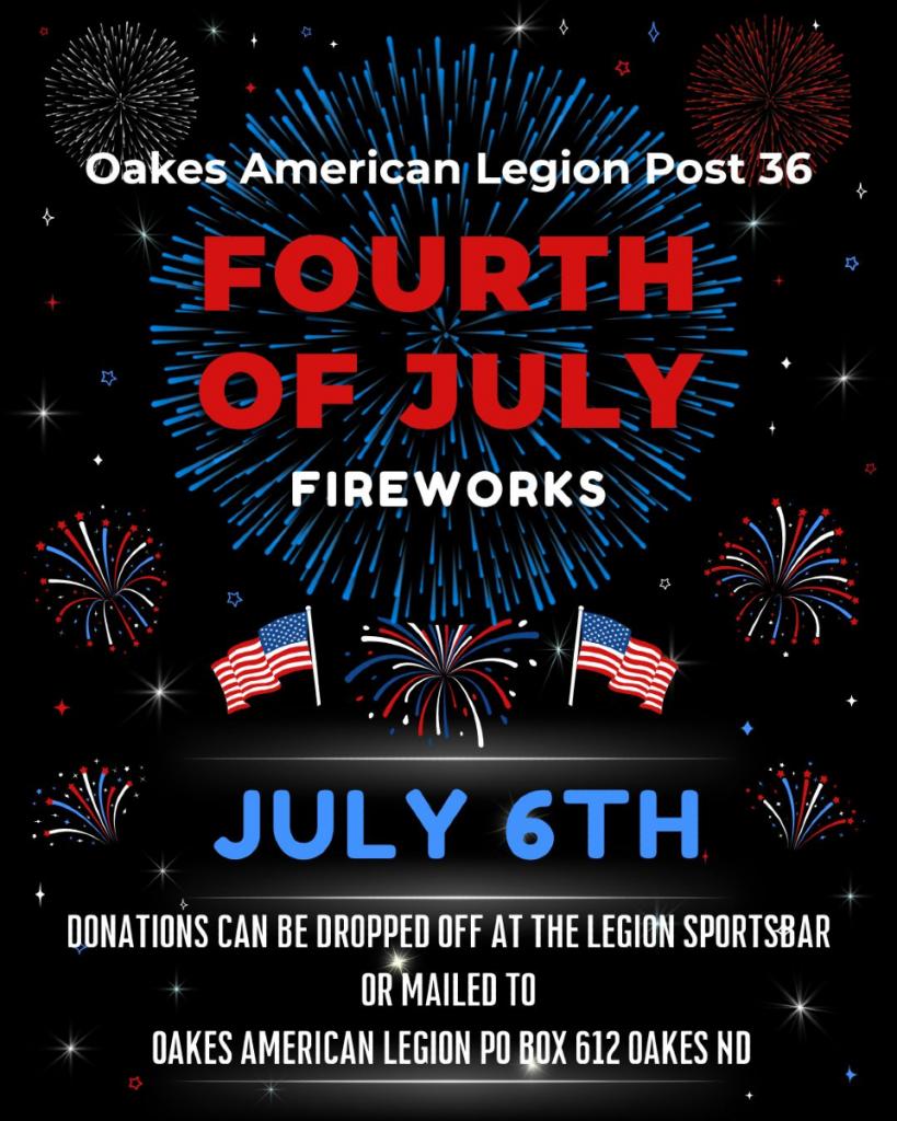 Oakes American Legion Post 36 Fireworks