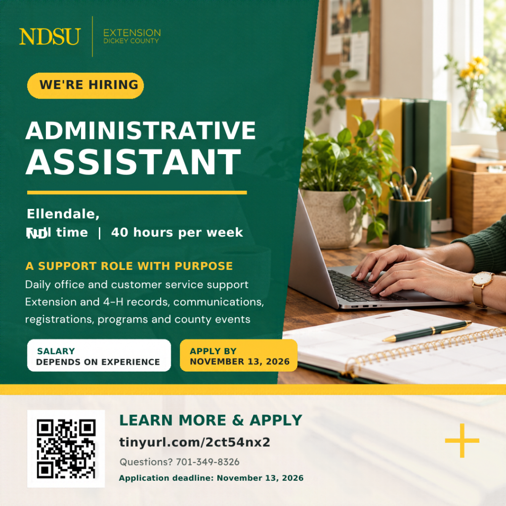 Administrative Assistant at Dickey County NDSU Extension