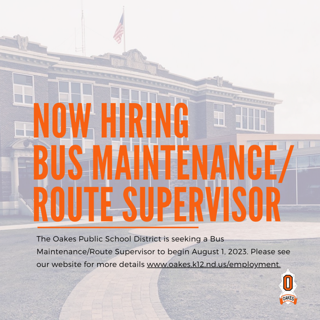 Bus Maintenance/Route Supervisor at Oakes Public School
