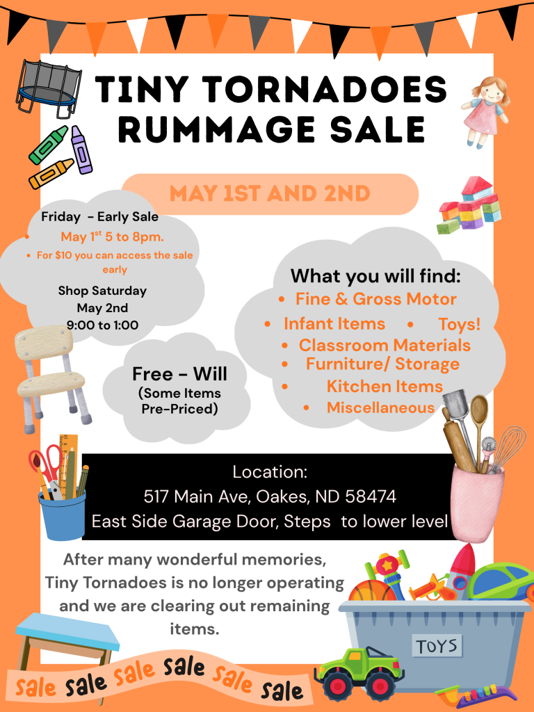 Tiny Tornadoes Rummage Sale